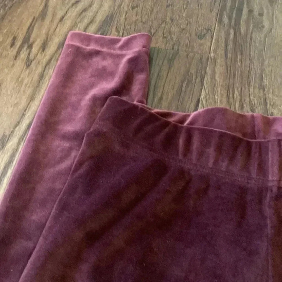 Old Navy Velour Wine Leggings Size Small 0936 - Picture 2 of 4